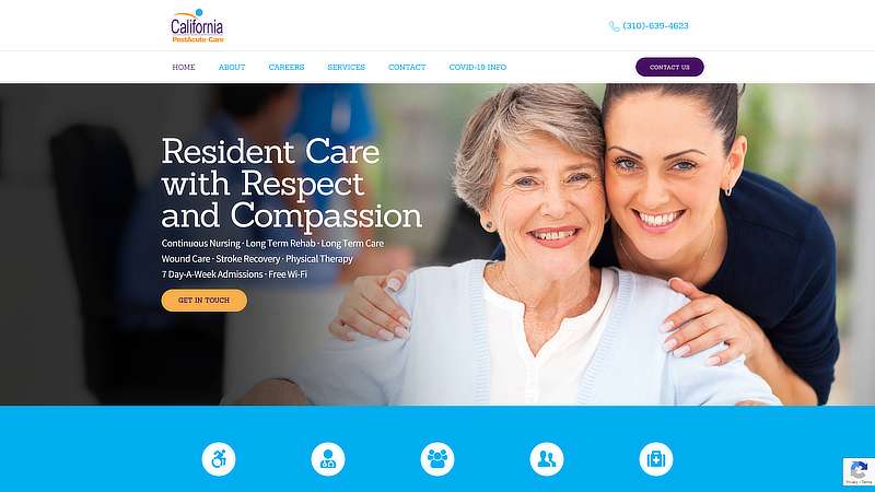 Website Screenshot of California Post Acute Care