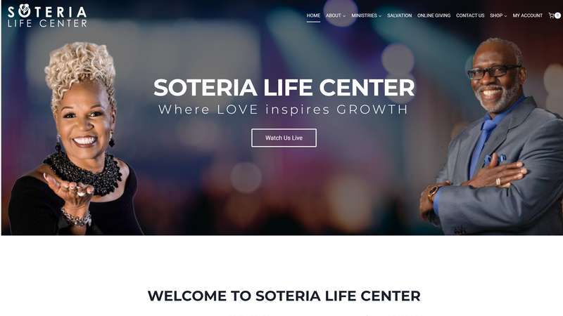 Website Screenshot of Soteria Life Center