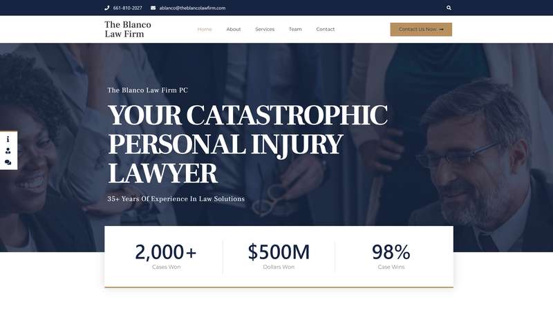 Website Screenshot of The Blanco Law Firm